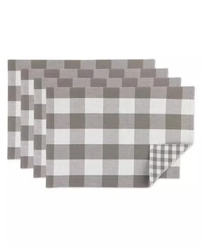 Design Imports | Design Import Reversible Gingham - Buffalo Check Placemat Set,商家Macy's,价格¥160