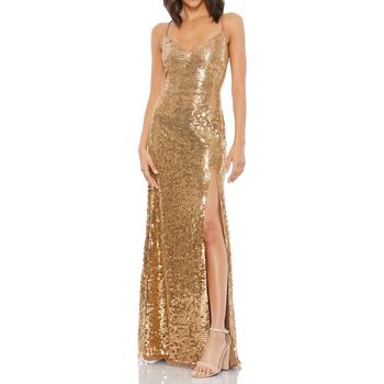 Mac Duggal | Mac Duggal Women's Sequined V-Neck High Slit Column Gown商品图片,2.9折×额外9折, 独家减免邮费, 额外九折