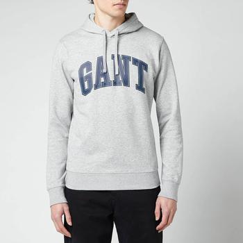 推荐GANT Men's Fall Pullover Hoodie - Grey Melange商品
