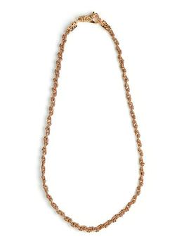 商品Emanuele Bicocchi | Knot Braid Gold-Plated Sterling Silver Necklace,商家Saks Fifth Avenue,价格¥3257图片