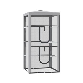 商品PawHut | Large Outdoor Cat House Indoor Pet Playpen w/ 3 Platforms 4 Sandbags,商家Macy's,价格¥1070图片