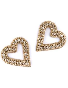 Deepa Gurnani | Bia Crystal Pavé Heart Drop Earrings,商家Nordstrom,价格¥240