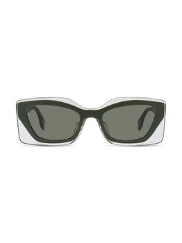 墨镜fendi是什么牌子, Fendi | Fendi Feel 52MM Rectangular Sunglasses商品图片 