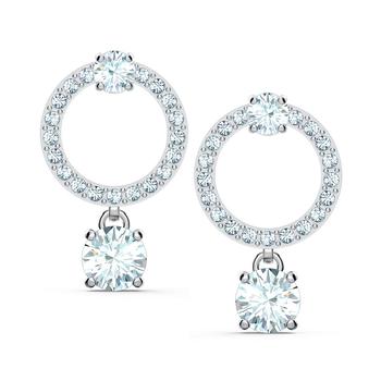 Swarovski | Silver-Tone Crystal Circle & Charm Drop Earrings商品图片,