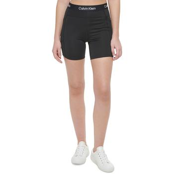 Calvin Klein | Women's Logo-Graphic Pull-On Biker Shorts商品图片,7折