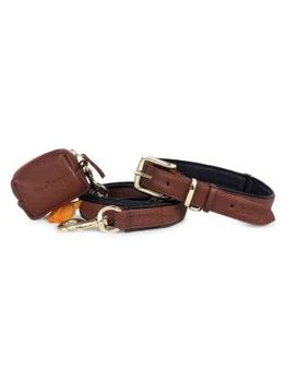 Le Dog | 3-Piece Leather Dog Leash, Collar & Poop Bag Holder Set,商家Saks OFF 5TH,价格¥858