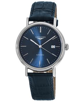 推荐Longines Presence Automatic Blue Dial Blue Leather Strap 40 mm Men's Watch L4.922.4.92.2商品