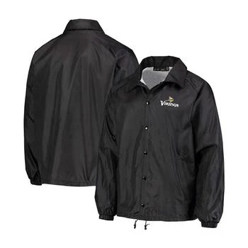 Dunbrooke | Men's Black Minnesota Vikings Coaches Classic Raglan Full-Snap Windbreaker Jacket,商家Macy's,价格¥273