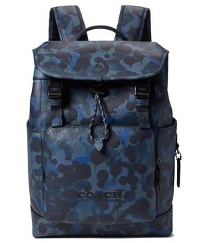 coach tabby双肩包, Coach | League Flap Backpack Camo商品图片 