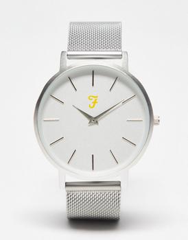 推荐Farah stainless steel strap watch in silver商品