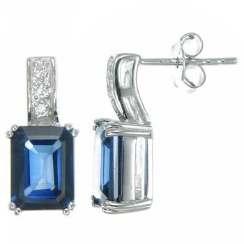 Vir Jewels | Sterling Silver Created Blue Sapphire Earrings (2.10 CT),商家Premium Outlets,价格¥251