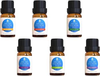 推荐100% Pure Essential Aromatherapy Oils Gift Set-6 Pack , 10ML(Bergamot, Cedarwood, Eucalyptus, Lavender, Lemon, Rosemary.)商品
