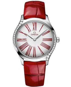 Omega | Omega De Ville Tresor White Dial Red Leather Strap Women's Watch 428.18.36.60.04.002商品图片,9折