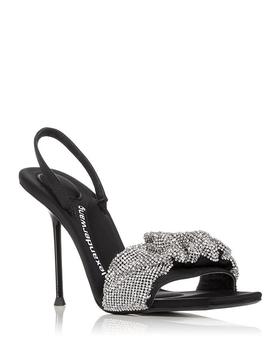 亚历山大王鞋, Alexander Wang | Women's Julie Scrunchie Embellished Slingback High Heel Sandals商品图片 