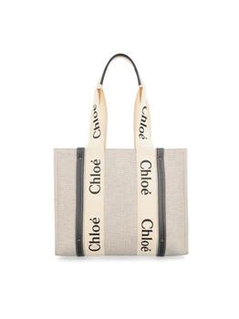 推荐Chloé Woody Logo Printed Medium Tote Bag商品