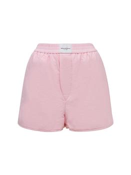 alexander wang短裤, Alexander Wang | Logo Cotton Poplin Padded Shorts W/logo商品图片 4.9折