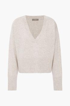 N.PEAL | Cropped mélange cashmere sweater商品图片,6折