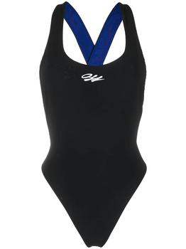 推荐OFF-WHITE logo-strap swimsuit商品