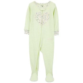 Carter's | Baby Girls One Piece Heart 100% Snug Fit Cotton Footie Pajamas 8折, 独家减免邮费