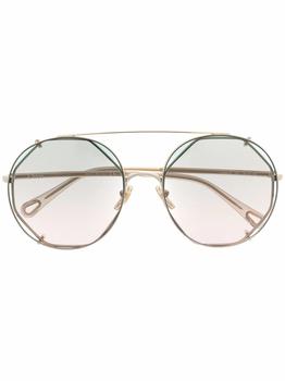 chloe太阳镜怎么样, Chloé | Chloé Women's Gold Metal Sunglasses商品图片 