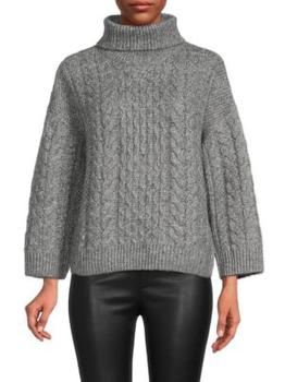 Calvin Klein | Cable Knit Turtleneck Sweater商品图片,6.7折, 满$150享7.5折, 满折