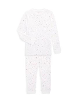 推荐Little Kid's & Kid's Star & Crown Print 2-Piece Pajama Set商品