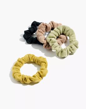 Madewell | Four-Pack Skinny Scrunchie Set商品图片,满$100享7.5折, 满折