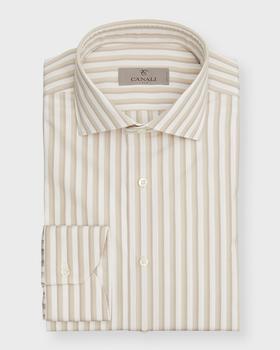 推荐Men's Ombre Stripe Cotton Dress Shirt商品