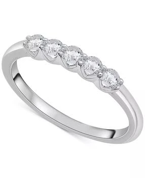 Macy's | Diamond Five Stone Polished Ring (1/3 ct. t.w.) in Platinum,商家Macy's,价格¥5909