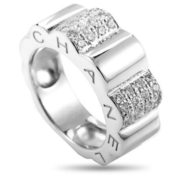 推荐Chanel 18K White Gold 0.25 ct Diamond Band Ring商品