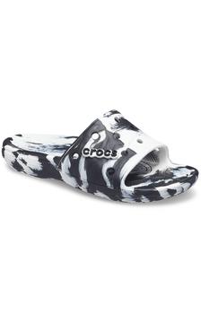 推荐Classic Crocs Marbled Slide - White/Black商品