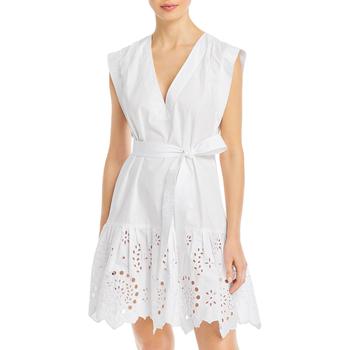 10 Crosby Derek Lam, Derek Lam | Derek Lam 10 Crosby Womens Eyelet Ruffled Shift Dress商品图片 1.2折