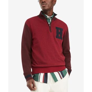 Tommy Hilfiger | Men's Varsity Quarter-Zip Sweater商品图片,6折, 独家减免邮费