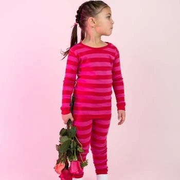 Leveret | Kids Two Piece Red & Pink Stripes Pajamas,商家Verishop,价格¥167