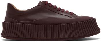 Jil Sander | Brown Leather Platform Sneakers商品图片,独家减免邮费