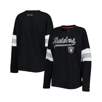 Tommy Hilfiger | Women's Black Las Vegas Raiders Justine Long Sleeve Tunic T-shirt 7.4折