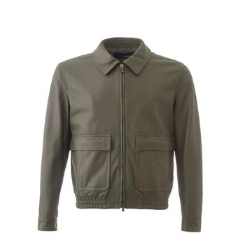 LARDINI | Green Leather Jacket,商家SEYMAYKA,价格¥7521