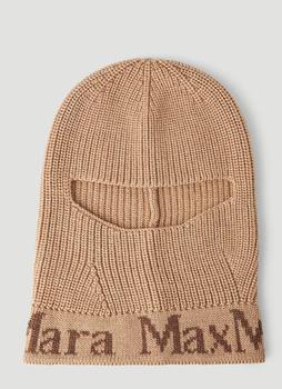 Max Mara | Logo Knit Balaclava in Beige商品图片,5折