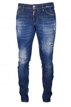 推荐Men's Luxury Jeans   Slim Jean Dsquared2 With Orange Details商品