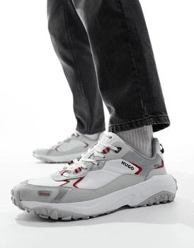 推荐HUGO chunky logo runner trainers in white商品