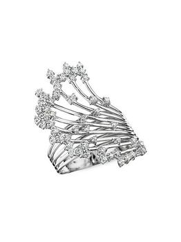 商品HUEB | Luminus 18K White Gold & Diamond Fan Ring,商家Saks Fifth Avenue,价格¥25474图片
