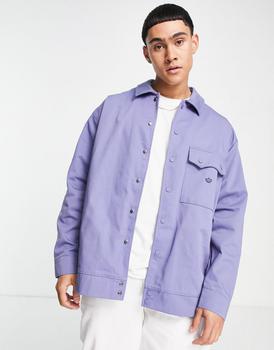 推荐adidas Originals twill jacket in violet商品