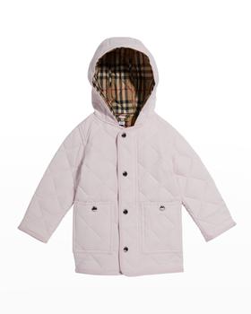 Burberry | Girl's Reilly Hooded Quilted Coat, Size 6M-2商品图片,