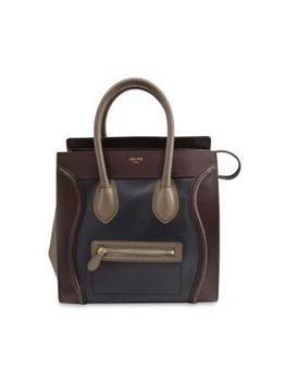 [二手商品] Celine | Celine Nano Tricolor Luggage Tote Bag In Multicolor Leather 