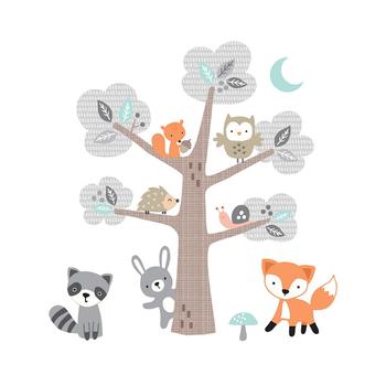 商品Bedtime Originals | Woodland Friends Forest Animals with Tree Wall Decals,商家Macy's,价格¥117图片