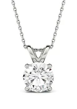 Charles & Colvard | 1.9 ct. t.w. Lab Created Moissanite Solitaire Pendant Necklace in 14K White Gold,商家Belk,价格¥21387