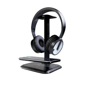 商品Brookstone | CLOSEOUT! Dual Qi Enabled Charging Stand and Wireless Charging Headphones,商家Macy's,价格¥390图片
