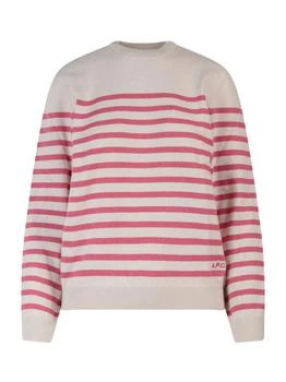 推荐A.P.C. Striped Crewneck Knitted Jumper商品