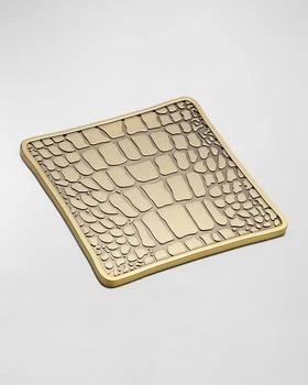 L'Objet | Crocodile Antiqued Brass Coasters, Set of 4,商家Neiman Marcus,价格¥1619