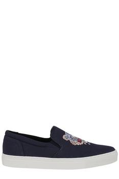 kenzo鞋正品, Kenzo | Kenzo Tiger-Embroidered Round-Toe Slip-On Sneakers商品图片 7.1折起